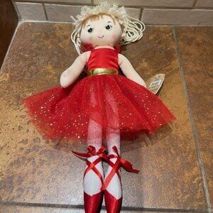 Get Your Hands Ganz Ballerina Plush Christmas Doll 16” Blonde Hair Holiday 2011